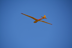 Robin's Flamingo on its maiden flight at Firle Beacon