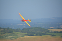 Robin's Flamingo on its maiden flight at Firle Beacon