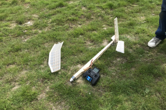 Colin's Caprice lost half a wing when overloaded with a large LiPo.