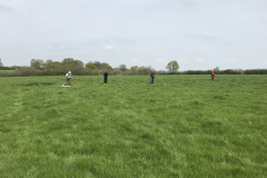 A gaggle of pilot's looking aloft at Ashurst