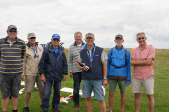 The winner of the gliding competition - Paul with one of Planky's old models - how appropriate.